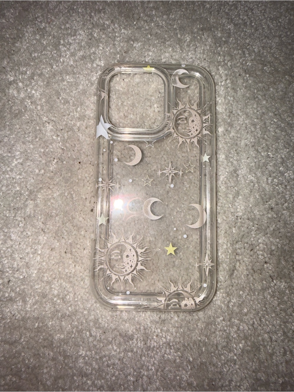 Clear Celestial Moon & Star iPhone Case - Transparent